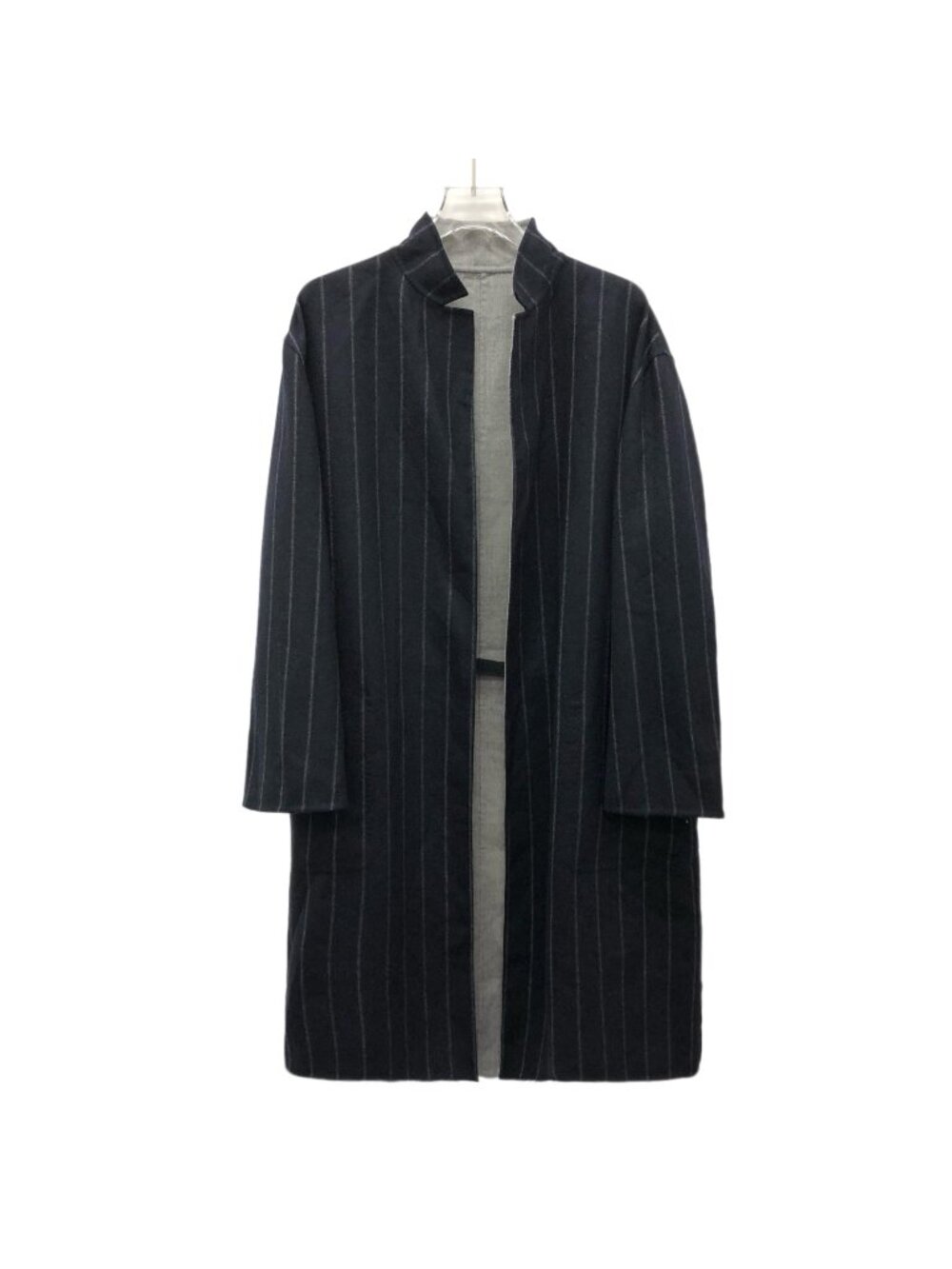 Loro Piana Color-Block Striped Wool Reversible Coat